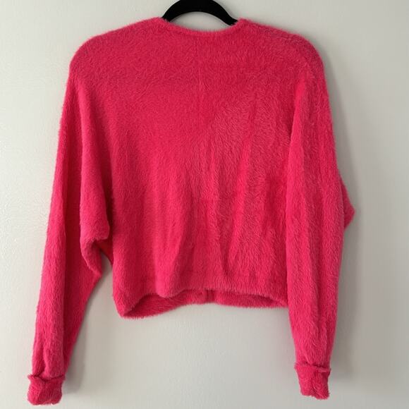 Free People One Allegra Cardigan Hot Pink Size Small XSmall - Picture 10 of 10